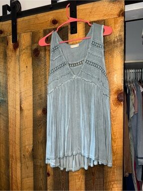 Altar'd State Light Blue Sleeveless Tunic